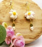   Hand Crafted Daisy Drop Earrings - Image 1