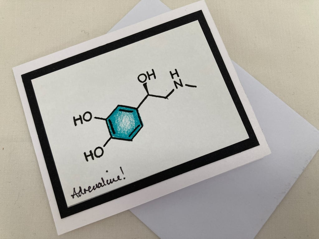 Adrenaline greetings card