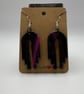 Purple flash polymer clay earrings  - Image 2