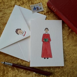 Greetings card with original choir boy design