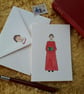 Greetings card with original choir boy design - Image 1