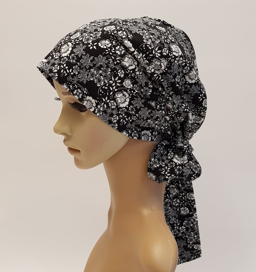Chemo head wear, alopecia hair loss head scarf, messy hair day, full head cover