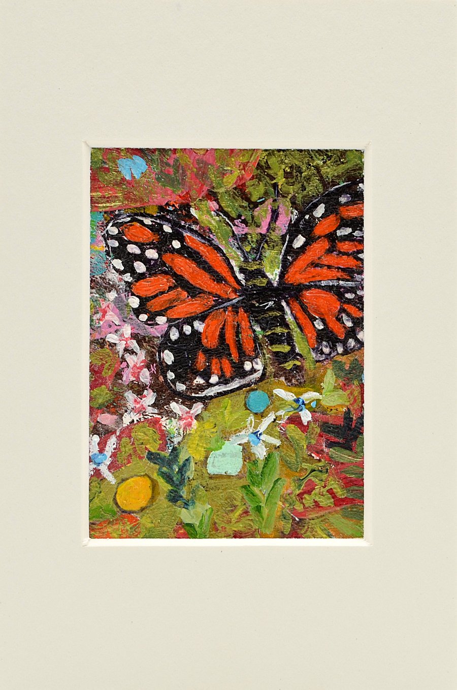 A Mounted ACEO Featuring a Butterfly.