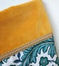 Luxury Christmas Stocking - Teal Bird of Paradise - upcycled and vintage fabrics - Image 7