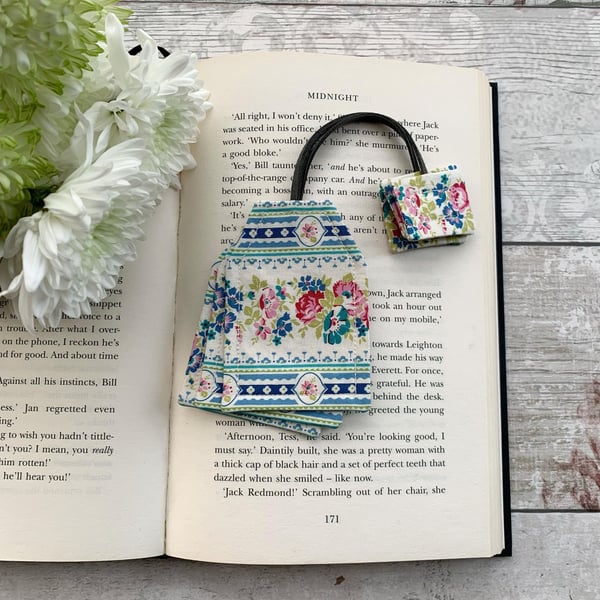Bookmark, floral tea bag bookmark