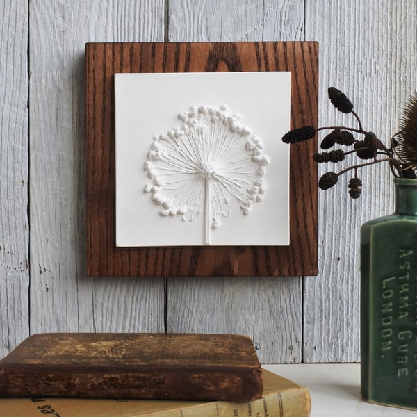Allium No.2 Plaster Cast Wall Plaque, Limited Edition