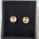 Cornish tartan stud earrings
