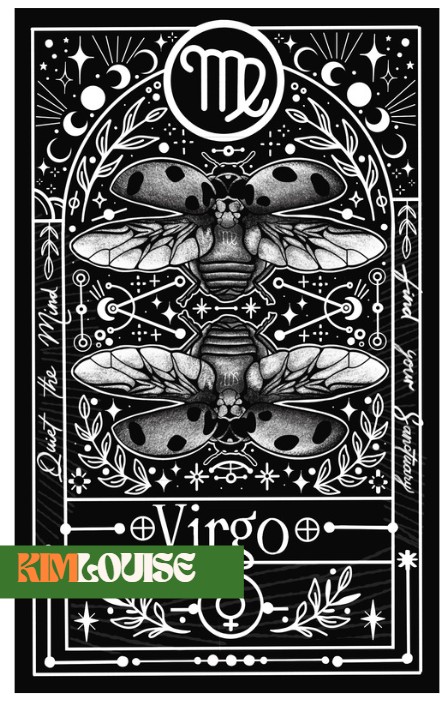 Tarot Style Star Sign Illustration - Zodiac Astrology Wall Art Print