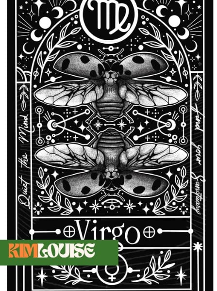 Tarot Style Star Sign Illustration - Zodiac Astrology Wall Art Print