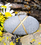 Pebble Brooch, Stripe. Nature inspired jewellery designed by John Field.