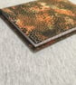 A6:  Orange Brown Snakeskin Print Leather - Leatherbound Lined Notebook - Image 2
