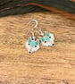 Geometric arctic fox beadwork earrings - Image 3