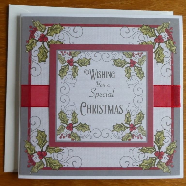 Holly Christmas Card - Special Christmas