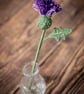 Thistle Flower Crochet Bookmark (purple colour palette) - Image 2