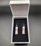 Anique Silver Toned Rectangular Drop Earrings - Image 2
