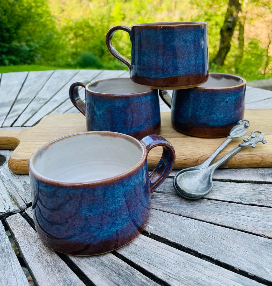 Handmade Ceramic Cup - moving mauve