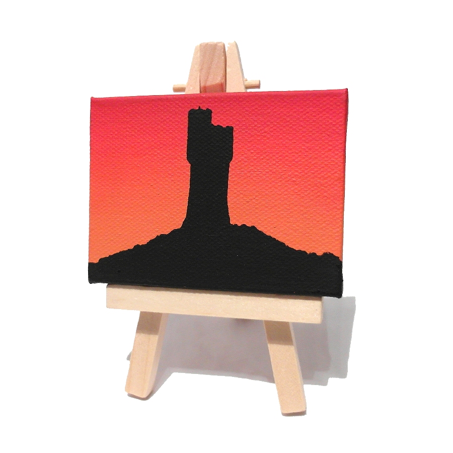 CP Miniature Art of Castle Hill at Sunset