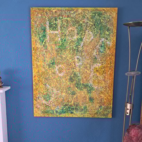 Hope. An Original Abstract painting in the style of Jackson Pollock