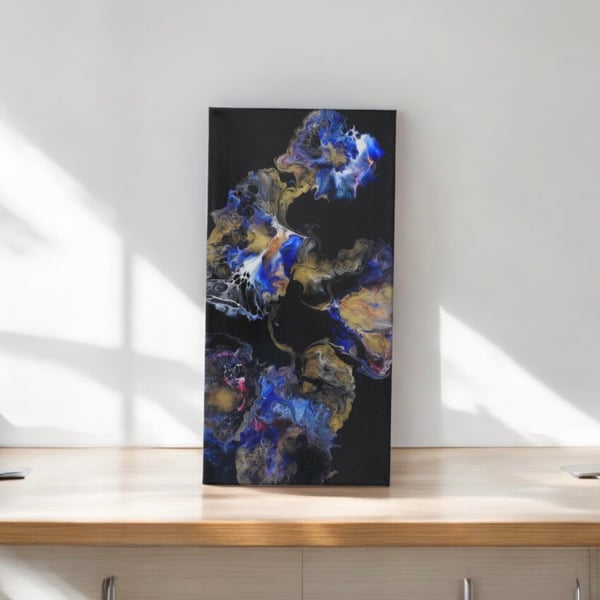 Abstract continents 2 , fluid acrylic canvas 