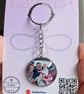 Personalized Photo Keyring 30 mm Custom Metal Keychain Gift