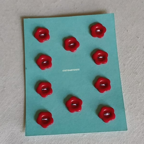 Red flower buttons