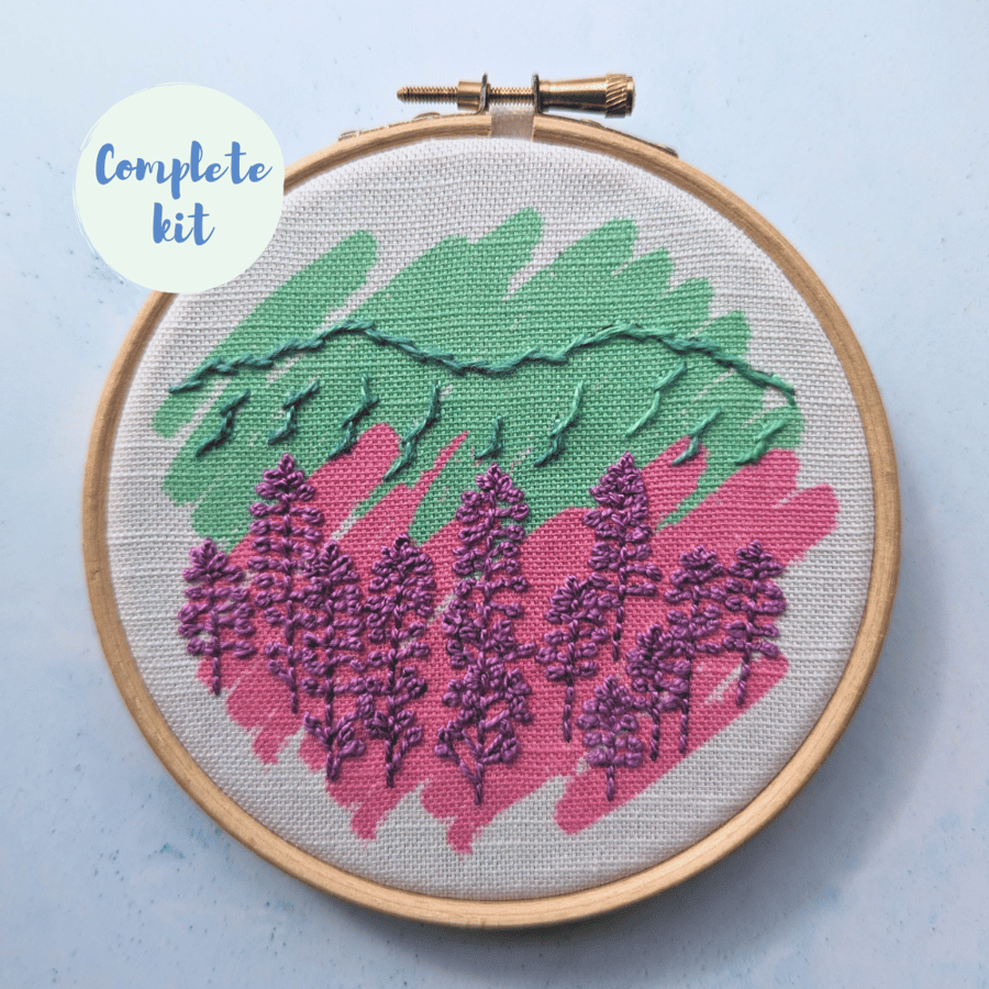 Malverns willowherb embroidery kit