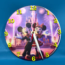 Handmade Disney inspired Mickey and Minnie Mouse Wall Clock