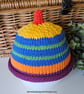 Colourful Pure Aran Cotton Baby Beanie Hat 0-3 months size 