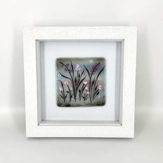 Fused Glass Flower Meadow Picture