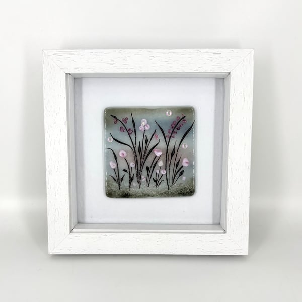 Fused Glass Flower Meadow Picture