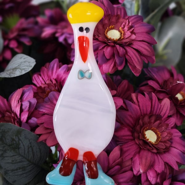 Goose in Boots and Sou'wester Hat
