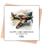 Spitfire Jet Happy Birthday Card