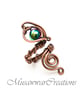 Blue Hematite Copper Ring ,Wire Wrapped Adjustable Ring, Handmade Statement ring - Image 7