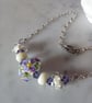 SALE - HALF PRICE -  SPRING FLOWERS LAMPWORK NECKLACE - - FREE UK POSTAGE - Image 5