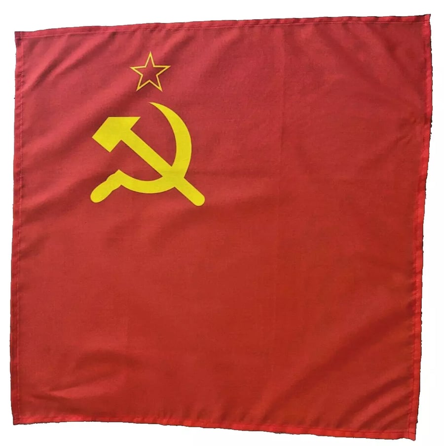 21" x 21" (54 x 54 cm) USSR Russia Soviet Union Flag Bandana Head Scarf
