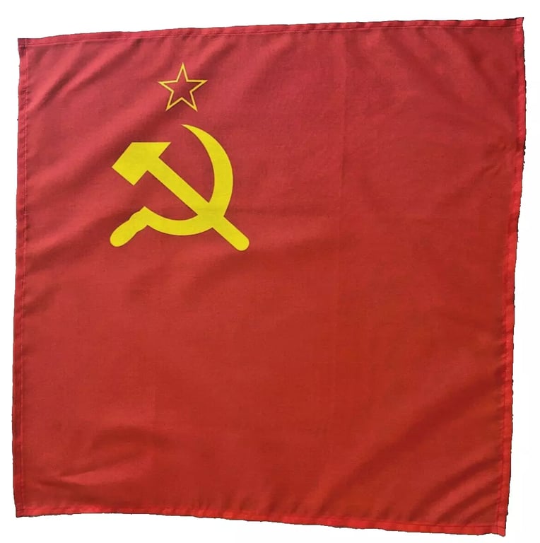 21" x 21" (54 x 54 cm) USSR Russia Soviet Union Flag Bandana Head Scarf