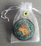 Hand Embroidered Squirrel Button Brooch - Image 5