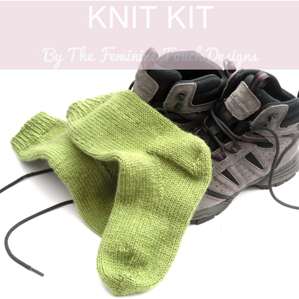 Easy knit walking socks knitting kit   seconds sunday