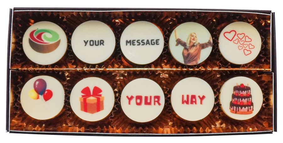 Personalised Chocolate x10 Bonbons