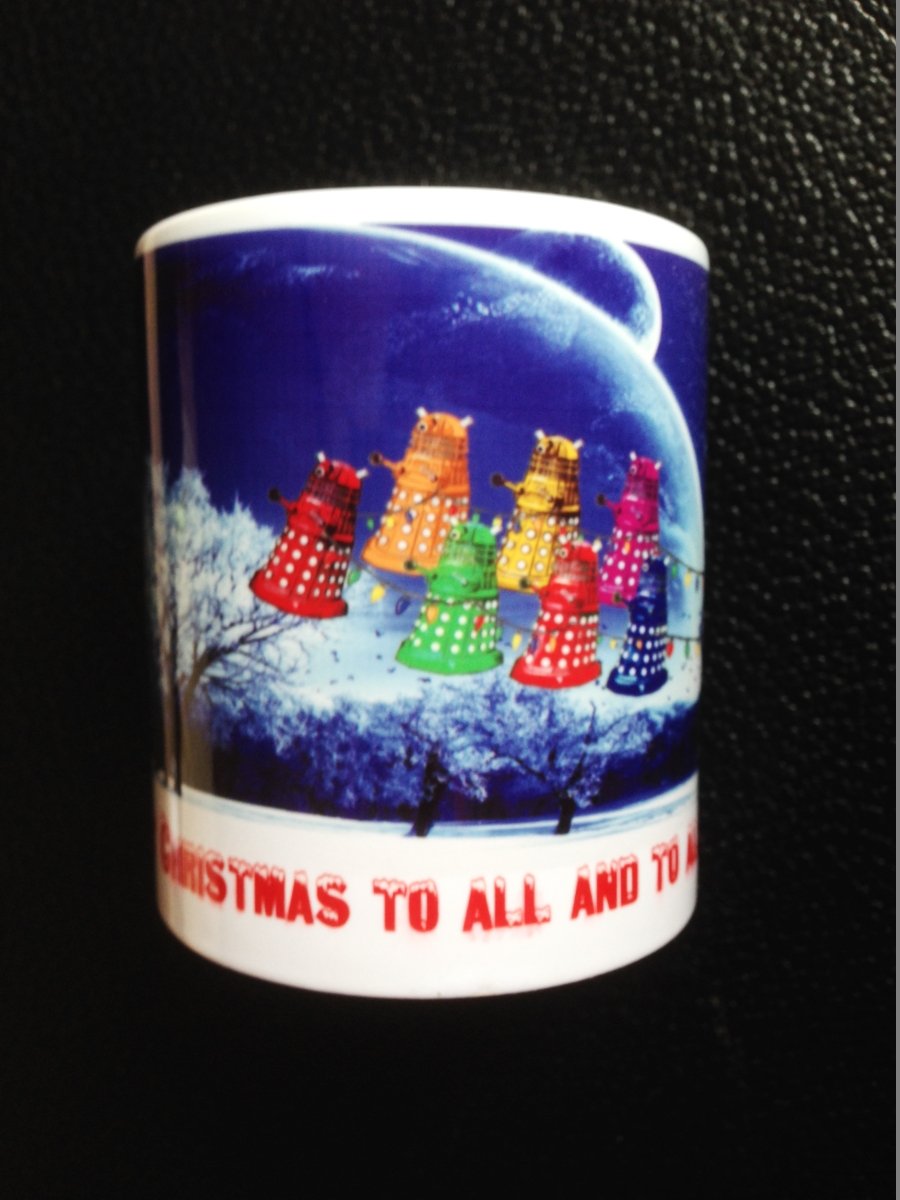 Doctor Who, Daleks and Tardis, Santas Sleigh, christmas Mug