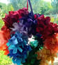 Rainbow Coloured Rag Wreath - Image 5