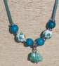 Green Ceramic Flower Necklace - Image 2