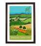 Newlands Corner travel poster print by Susie West - Image 1