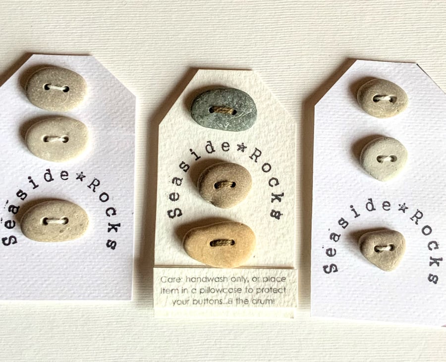 Beach Pebble Buttons