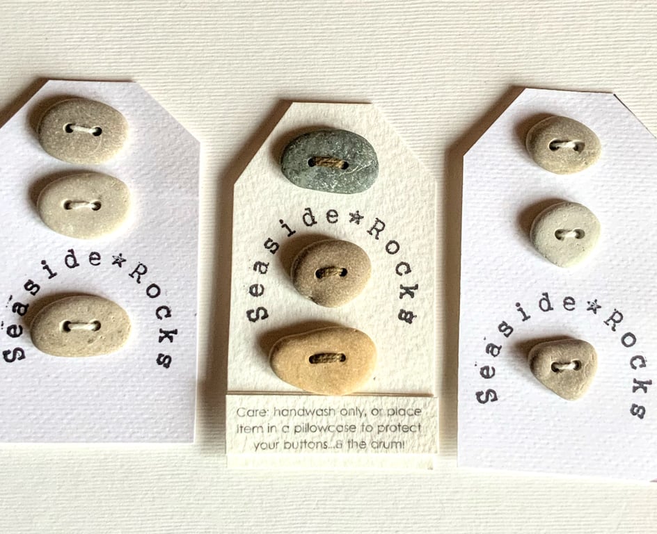 Beach Pebble Buttons