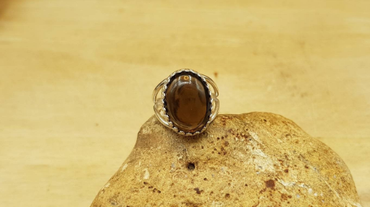 Adjustable Smoky Quartz ring