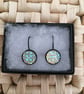 Sparkling Resin Druzy Earrings in Glittering White - Image 2