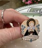 Catherine Parr Wooden Pin Badge - Tudor Queen Brooch - Henry VIII Wife Gift  - Image 1