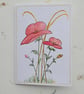 Poppies Wildflower Greetings Card with Envelope - Hand Painted Blank Card - Image 2