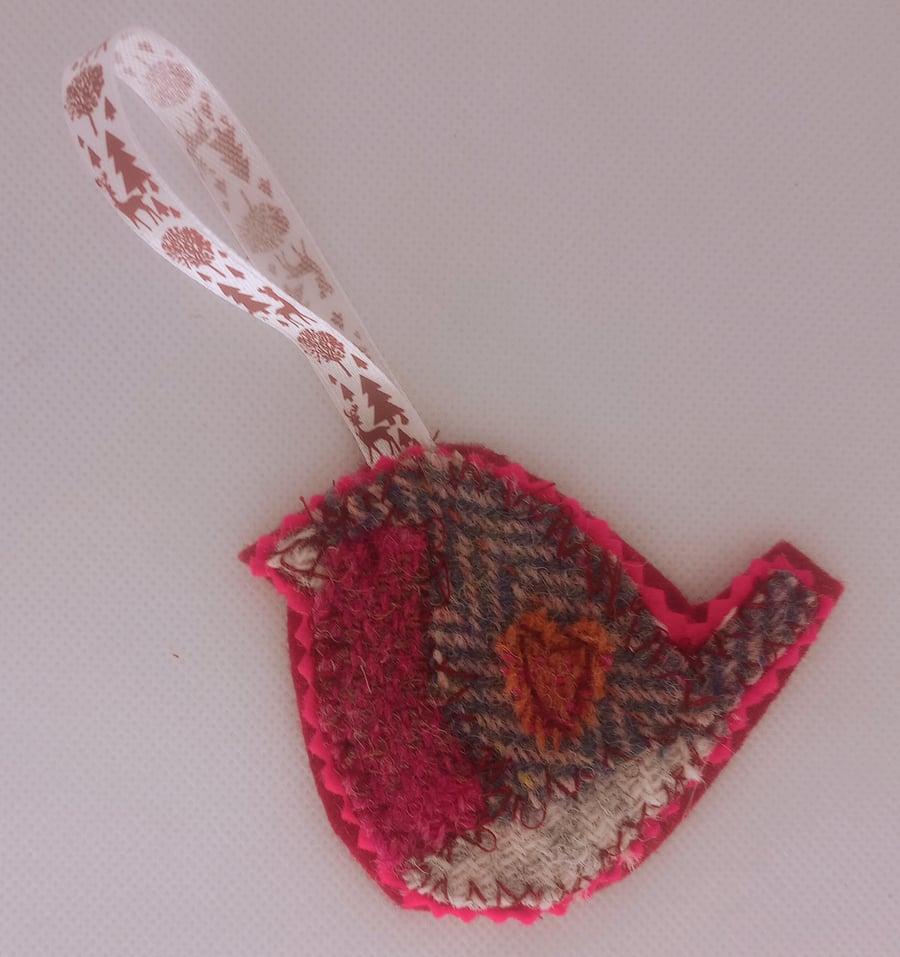 Tweed Robin Christmas decoration 